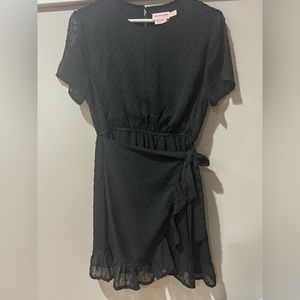 Showpo - Wrap Dress, Mini Dress - Black